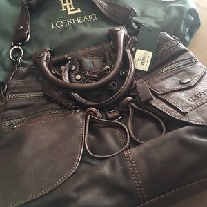 NWT AUTH Lockheart Hand Crossbody Leather Bag